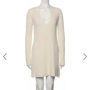Rosetta Getty Cream Knit Cashmere Sweater Dress